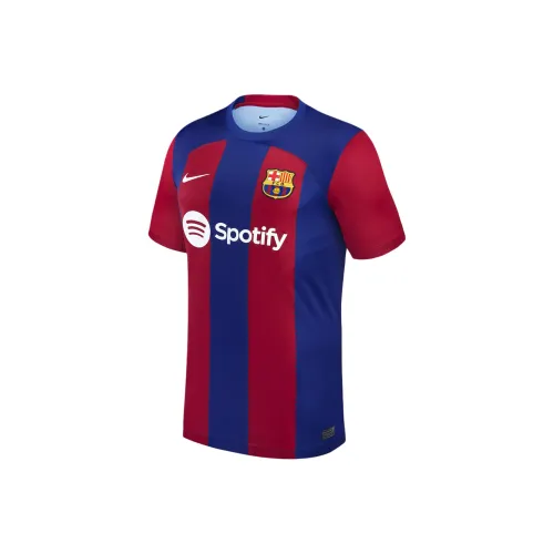 nike Frenkie DE Jong Barcelona 2023 24 Stadium Дом T-Shirt Мужской Синий Красный