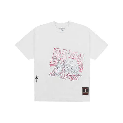 Travis Scott X Mitchell Ness SS24 T-Shirt Унисекс Белый