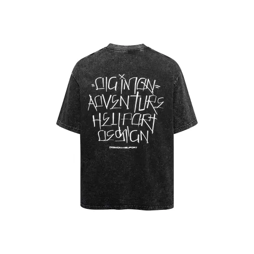 HELIPORT T-Shirt Унисекс Выстиранный Черный