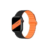 Apple Силиконовый ремешок - Черный и оранжевый