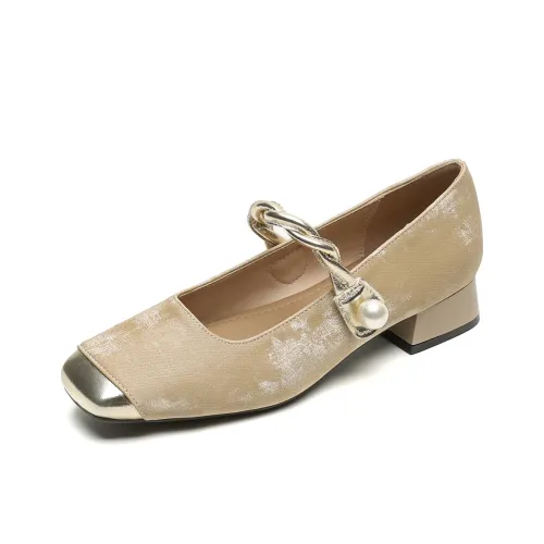 QITUMAUL Грубый каблук Мэри Джейн Женские туфли