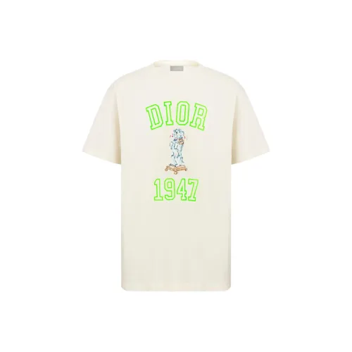 DIOR Relaxed Fit Bobby T Рубашка T Рубашка Мужская Айвори Белый