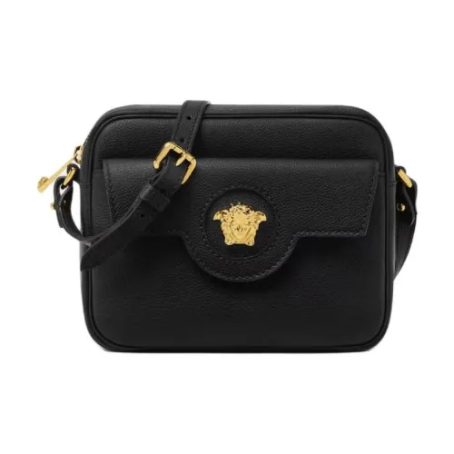 VERSACE La Medusa Телячья кожа Курьерская сумка Сумка через плечо Сумка на плечо Женская Черная