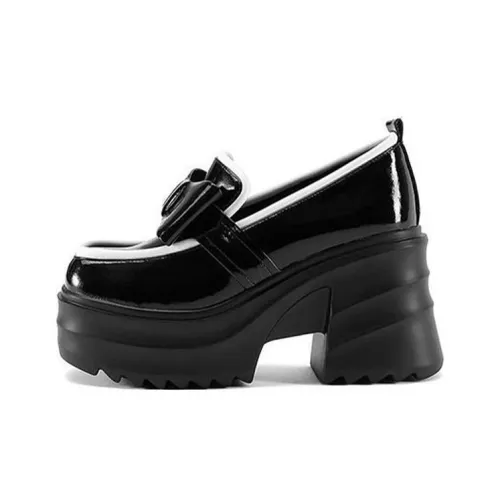 LIANGHUO Грубый каблук Высокие каблуки Женские Черный