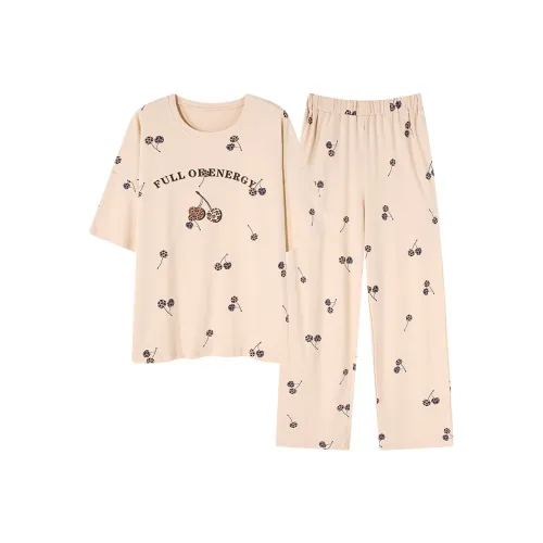 Shivs Pajama Комплект Женский Абрикос