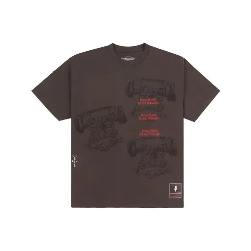 Travis Scott X Mitchell Ness T-Shirt Унисекс Коричневый
