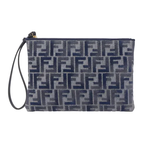 FENDI Peekaboo Телячья кожа Клатч Женский Синий