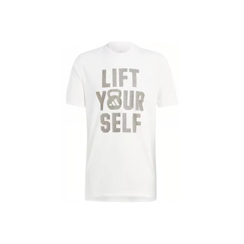 Adidas T-Shirt Мужская Нефрит Белый