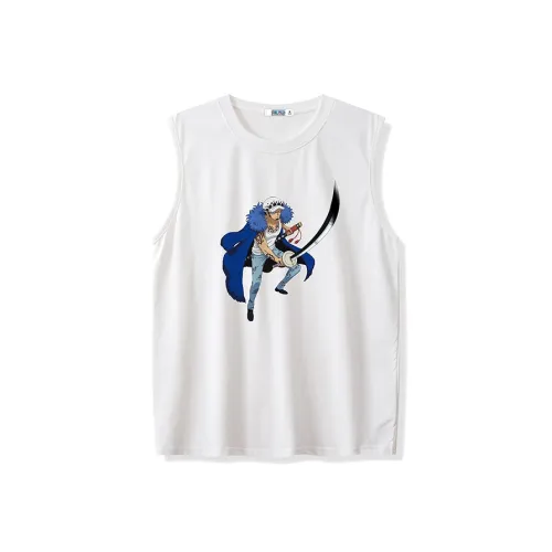 ONE PIECE Подростки Без рукавов Майка Мужская Однотонная Базовая