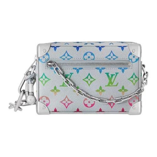 LOUIS VUITTON Monogram Холст Сумка через плечо Мини Мужская Белая