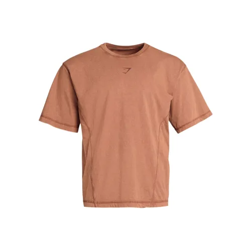 GYMSHARK Heritage Washed T-Shirt T-Shirt Men's Canyon Brown