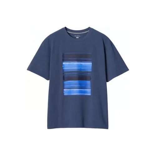 UNIQLO Jw Anderson Co Branded Series T Рубашка Мужская Темно-синяя