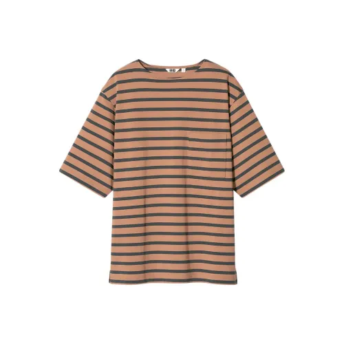 UNIQLO T-рубашка унисекс оранжевый коричневый