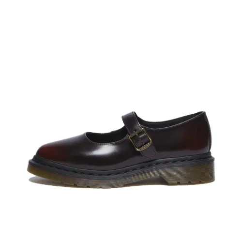 Dr.Martens ELPHIE Грубый каблук Мэри Джейн 3,2 см Женские Вишнево-красные