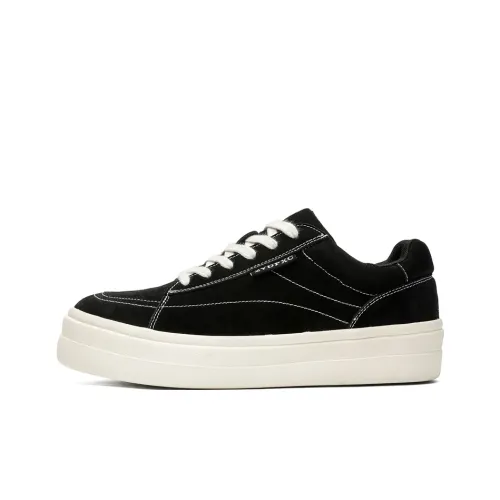 KUNGFUDEER Slip-resistant Abrasion-resistant Low-top Skateboard Shoes Men's Black KUNGFUDEER Противоскользящие Износостойкие Низкие Кеды для Скейтбординга Мужские Черные