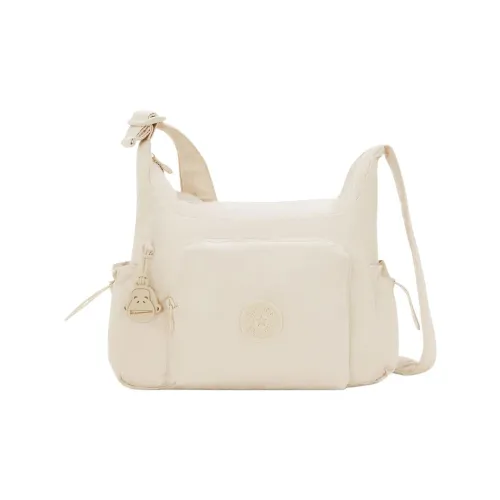 Kipling Переработанный полиэстер Сумка через плечо Маленькая Женская Бежевая