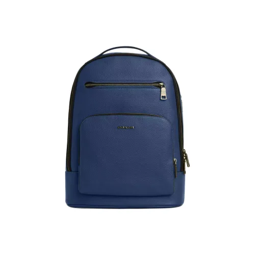 COACH ETHAN Litchi Grain Leather Backpack Large Men's Dark Blue