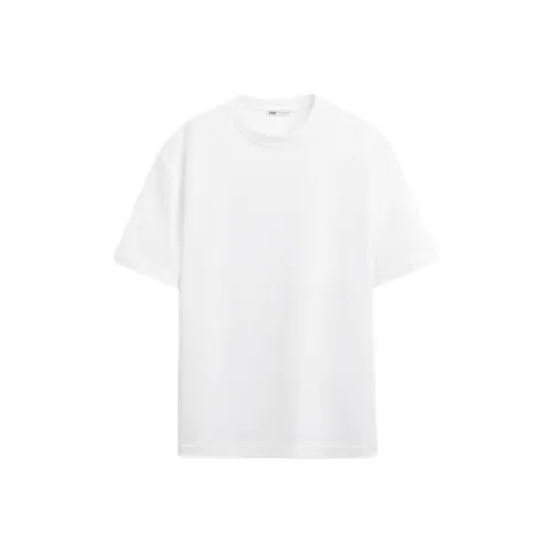 ZARA Белая Мужская T-рубашка