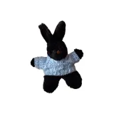 Чёрный кролик, синяя одежда