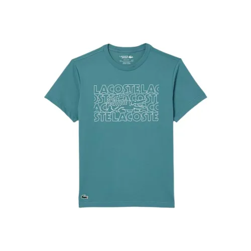 Рубашка T с коллаборацией LACOSTE Мужская Аква-синий