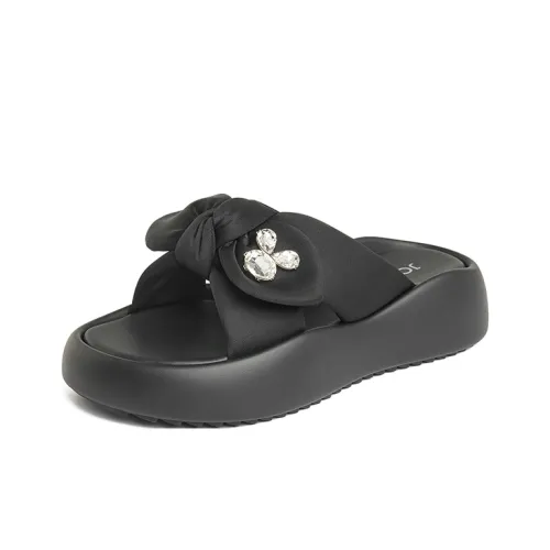 JOSINY Резиновая подошва амортизация противоскользящий устойчивый к истиранию устойчивый к запахам тихий слип-он женский черный