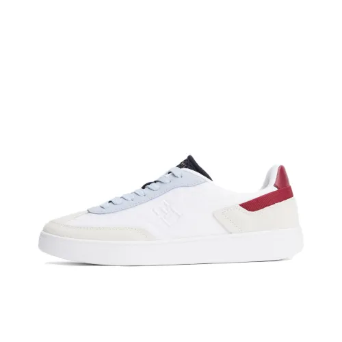 Tommy Hilfiger TRAINERS Низкий Топ Скейтборд Кроссовки Женские Белые Синие