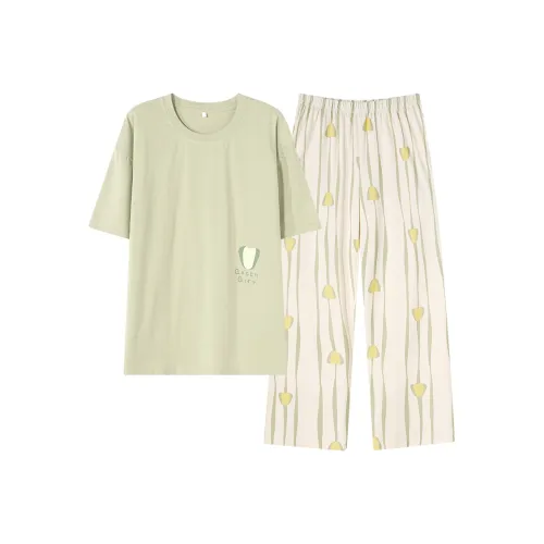 Shivs Pajama Комплект Женский Светло-Зеленый