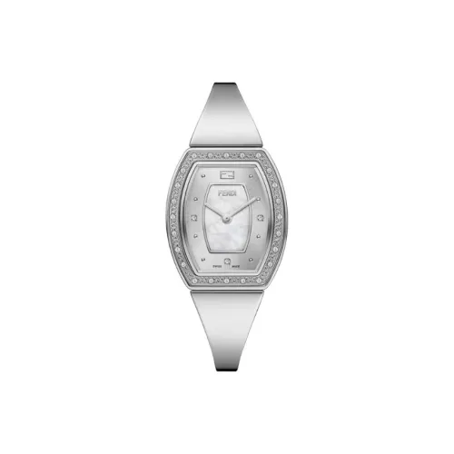 FENDI My Way Collection Женские часы Кварцевый механизм Ремешок из нержавеющей стали 28*32,5 мм Серебристый циферблат