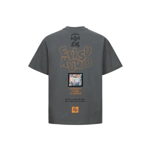 EVISU Угольный Серый Мужская T-Рубашка