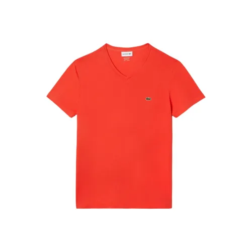 LACOSTE Мужские T-рубашки оранжевого цвета