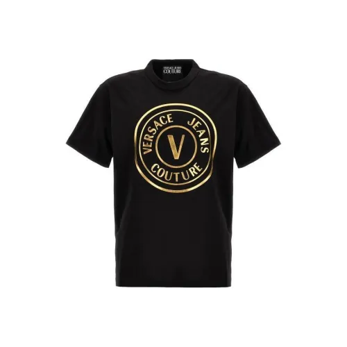 VERSACE JEANS COUTURE Мужские черные футболки