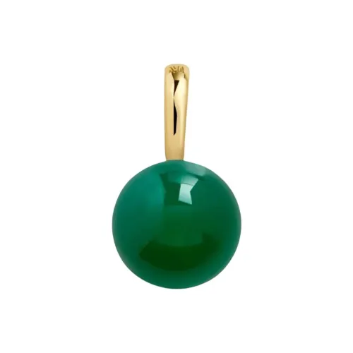 Monica Vinader Зеленый нефрит Серебряные подвески с покрытием из 18К золота Женские Зеленый