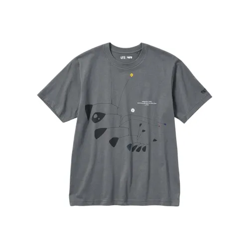 UNIQLO T-рубашка унисекс асфальтово-серый