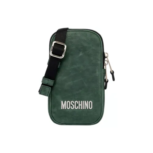 MOSCHINO Стираемый Напп-Кожа Овчина Чехол для телефона Мужской Темно-Зеленый