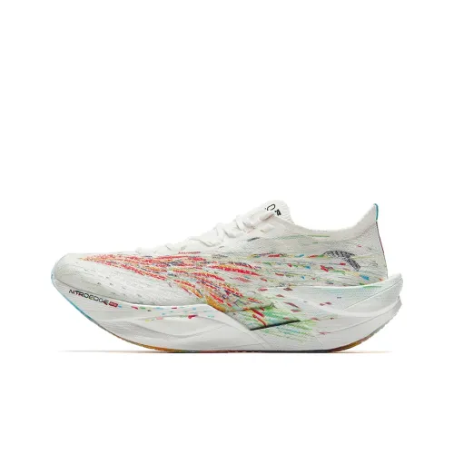 Anta C202 6,0 PRO Беговые кроссовки Низкий Топ Папирус Белый Пламя Красный Флуор Экваториальный Зеленый Мужской