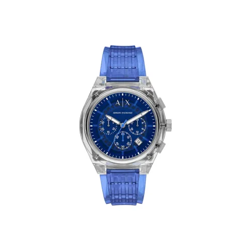 ARMANI EXCHANGEAE RAFAEL Collection Мужские часы Кварцевый механизм Полиуретановый ремешок 44 мм Золотистый циферблат