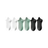 Носки MYT-199 Дышащие Низкие 6 пар (2 Белых/2 Светло-Зеленых/2 Черных)