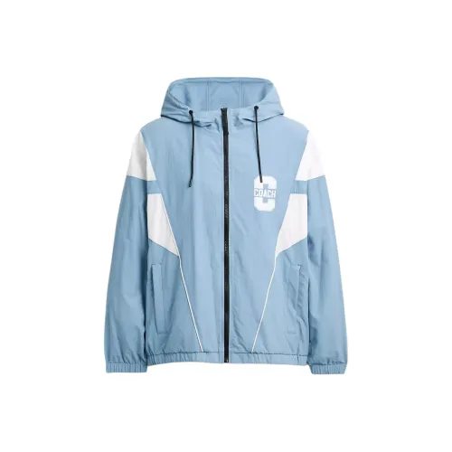 COACH SS25 Куртки и Пальто Мужской Синий Белый
