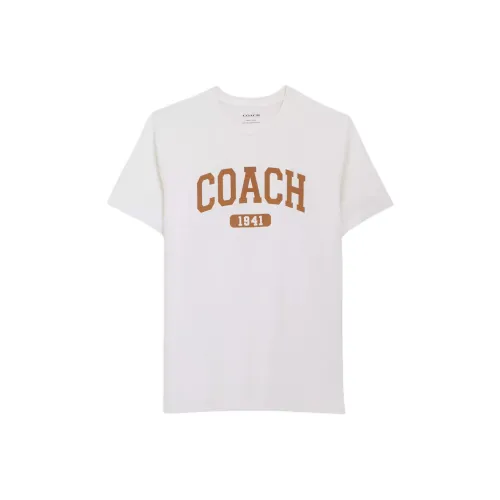 COACH VARSITY T-Рубашка из органического хлопка мужская белая