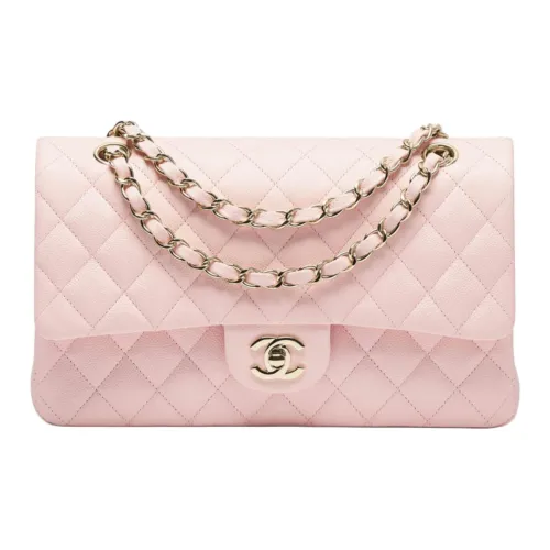 CHANEL Classic Flap CF Телячья кожа Сумка через плечо Сумка на плечо Женская Розовая