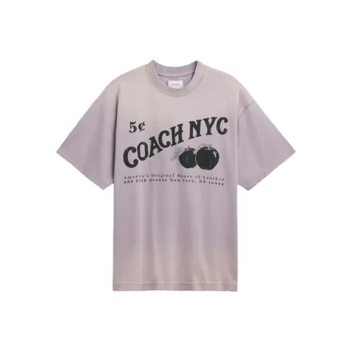 COACH SS24 Рукав с оборванным плечом T-рубашка Мужская Многоцветная