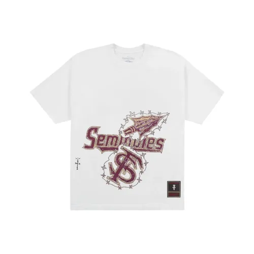 Travis Scott X Mitchell Ness Футболка Унисекс Белая