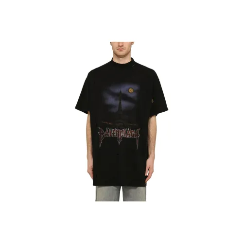 Balenciaga T-Shirt Мужской Свободного кроя Черный