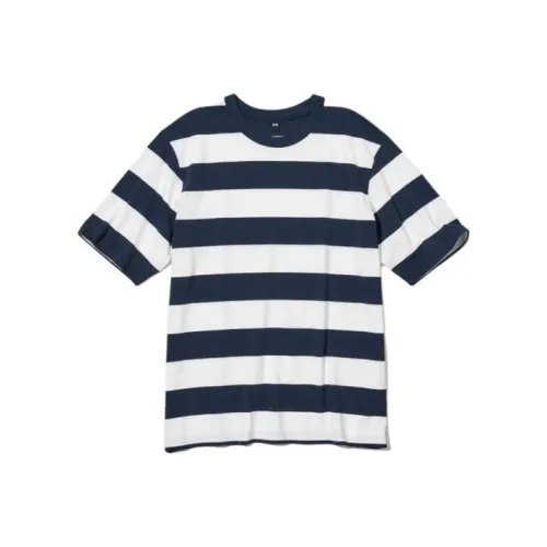 UNIQLO Стандартная футболка унисекс темно-синего цвета