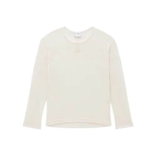 COURREGES SS24 Бейсбол Печатная Сетчатая Рубашка T Рубашка Мужская Естественный Натуральный