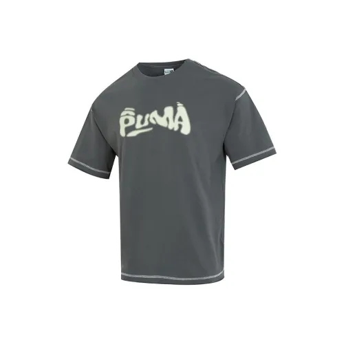 PUMA SS24 T-Shirt Унисекс Серый Зеленый