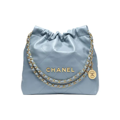 CHANEL Телячья кожа Сумка через плечо Сумка на плечо Маленькая Женская Синяя