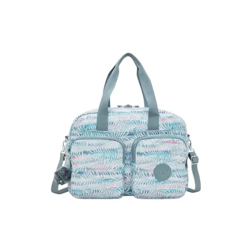 Kipling Ткань Ноутбук Сумка Средний Женские Розовый зеленый Пальмовый лист Принт Серый Сосновый зеленый Черный Основа с Принт с буквами