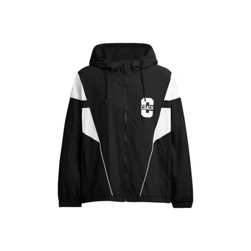 COACH SS25 Куртки Пальто Мужской Черный Белый