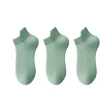 Носки MYT-199, дышащие, низкие, светло-зеленые, упаковка из 3 пар.